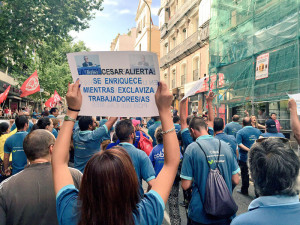Madrid: las mujeres de la “Marea Azul” de Movistar