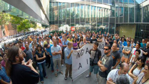 La jornada de huelga de los trabajadores INDRA se extiende a Barcelona