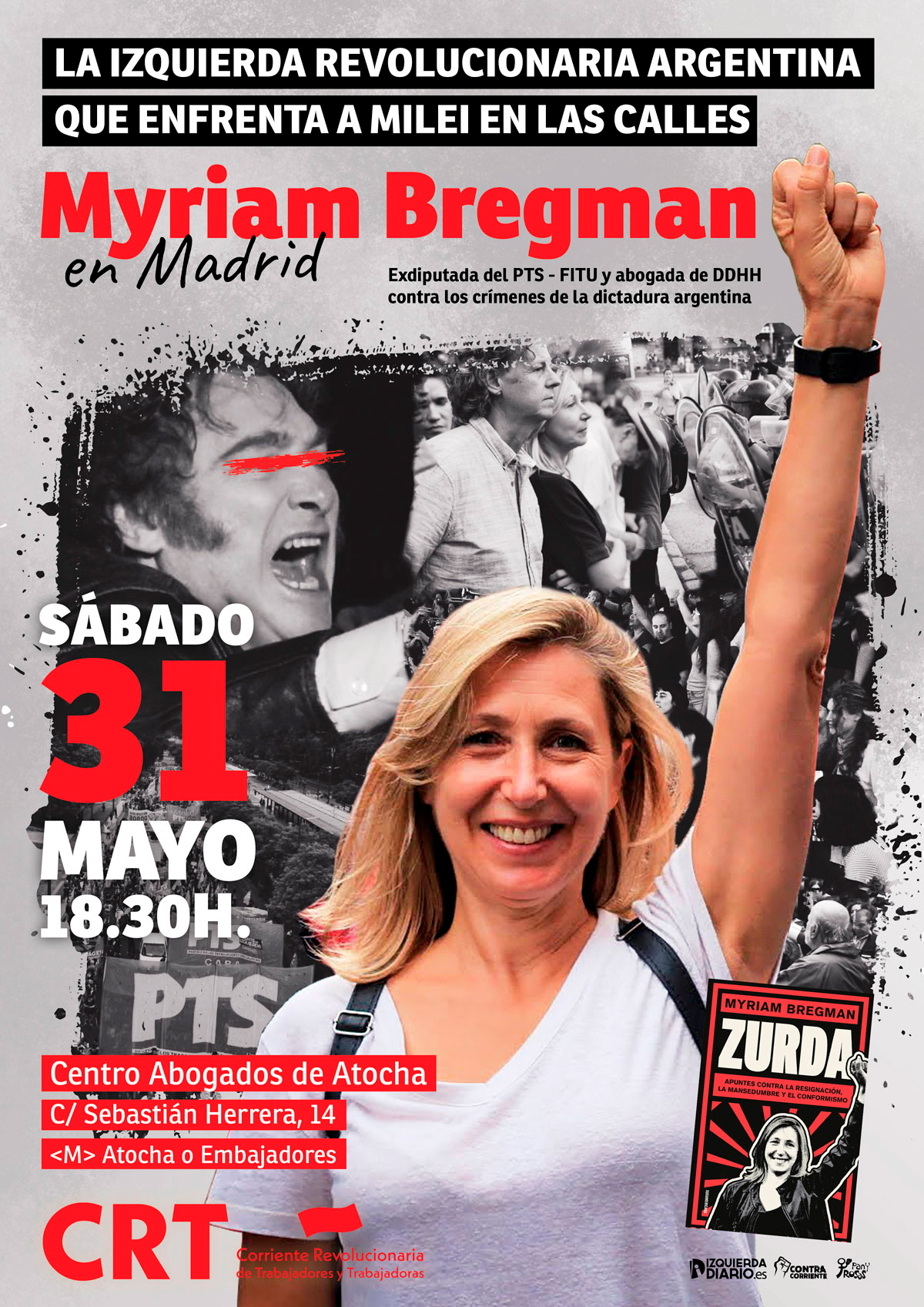 Myriam Bregman en París, Barcelona y Madrid: gira europea de la referente de izquierda argentina que desafía a Milei